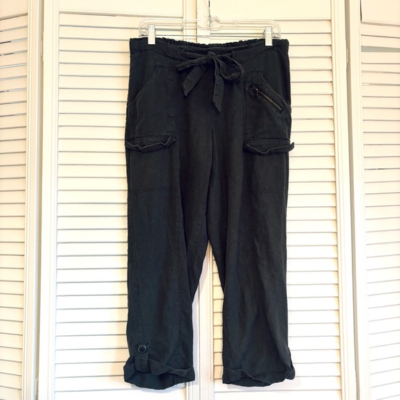 Maurices Pants - Maurices Linen Blend Gray Cargo Pants Size 11/12